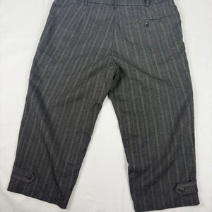 Grey striped low rise office capri pants (XXL)