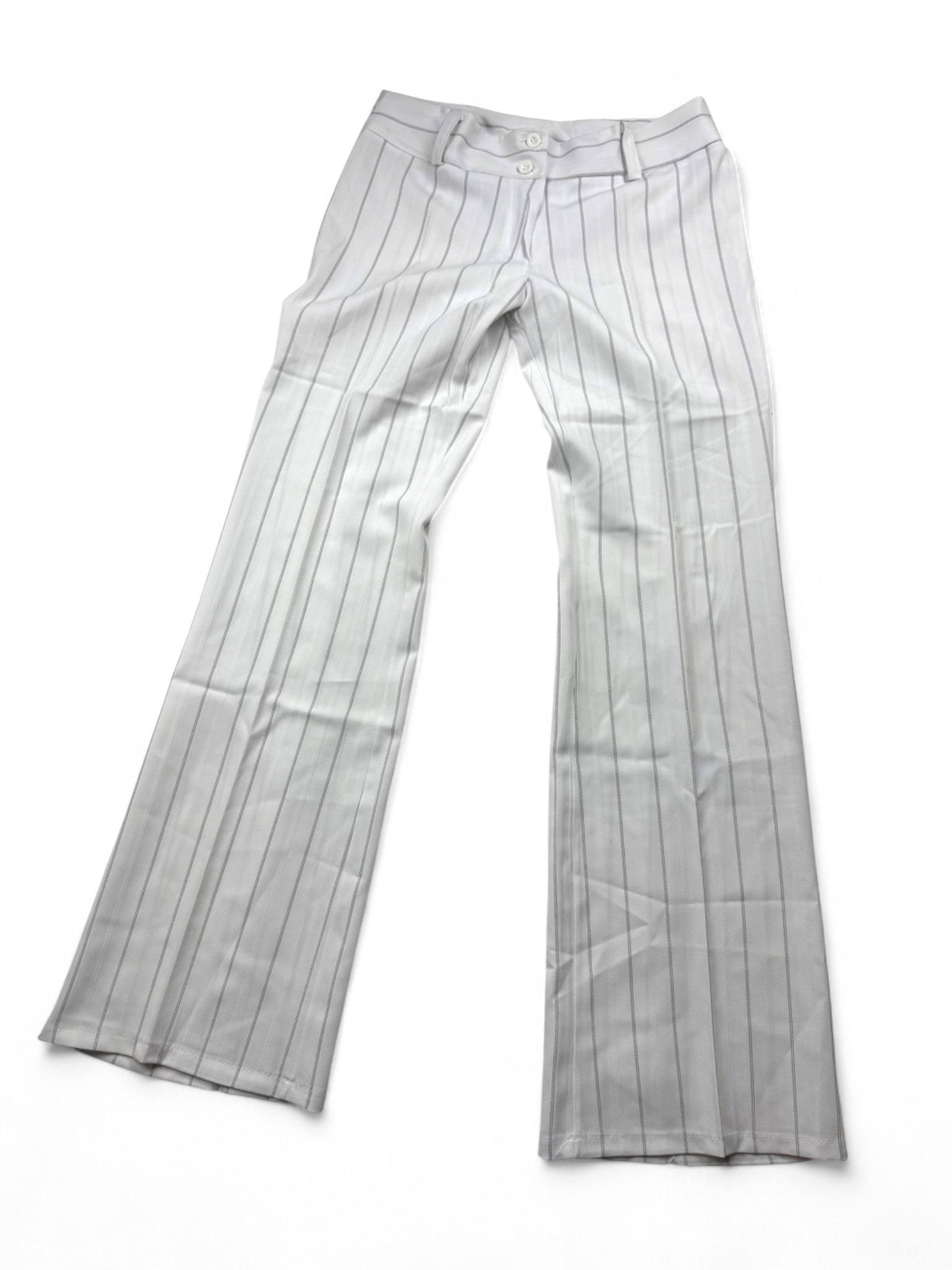 White striped low waist office flare pants (M/L)