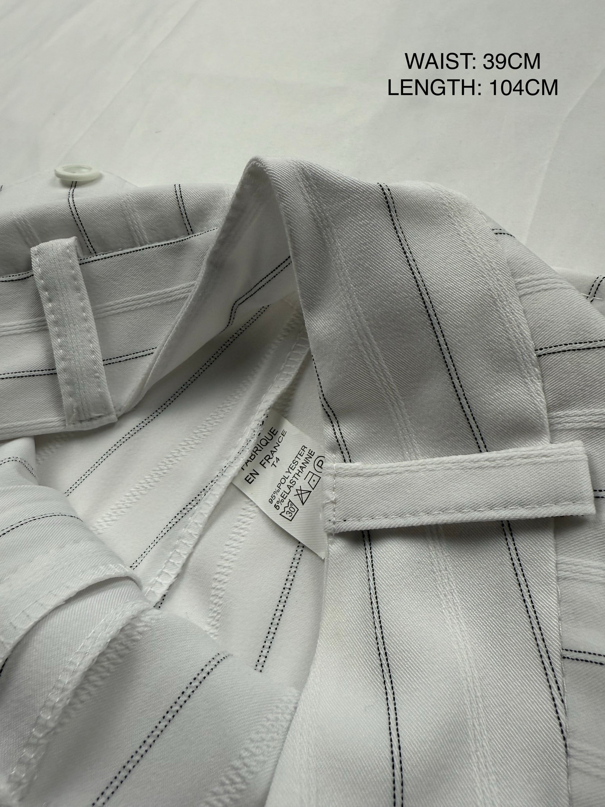 White striped low waist office flare pants (M/L)