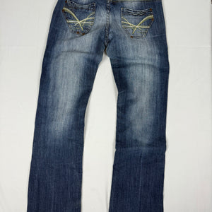 Navy low rise flare pants (S/M)