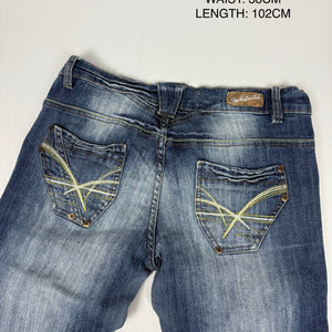 Brown velvet ribbed panther baggy pants (M)