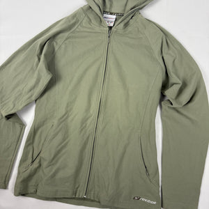 Khaki tight fit zip up hoodie (XL)