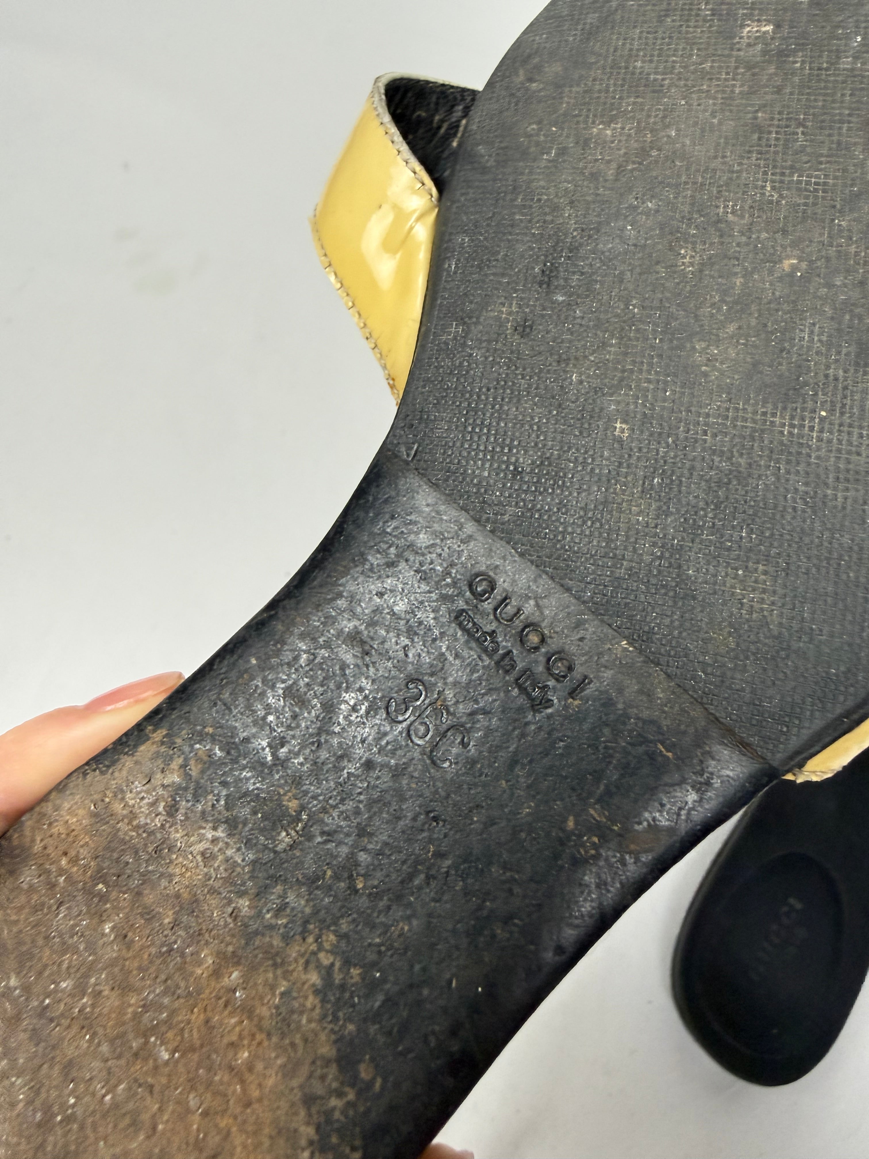 Black real leather thongs flip flops (36)