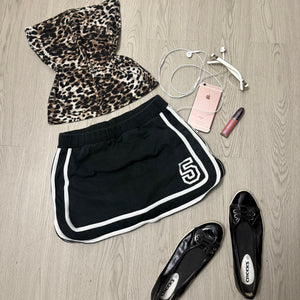 Black lace up ballet flats (37)