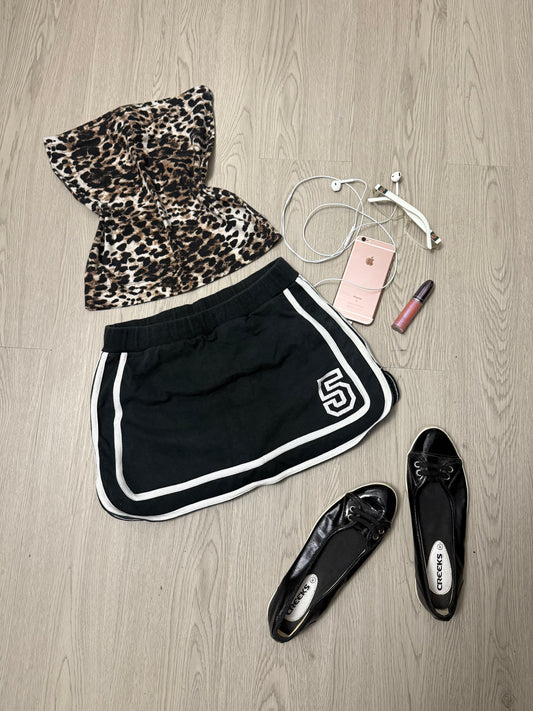 Beige panther print 2 in 1 tube top or mini skirt (XS)