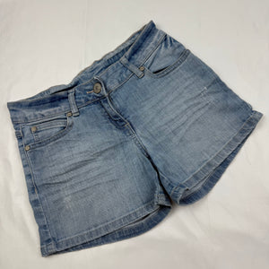 Blue denim low rise mini short (S)