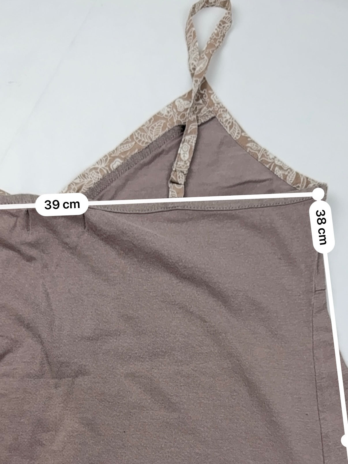 Khaki cotton cami top (M)