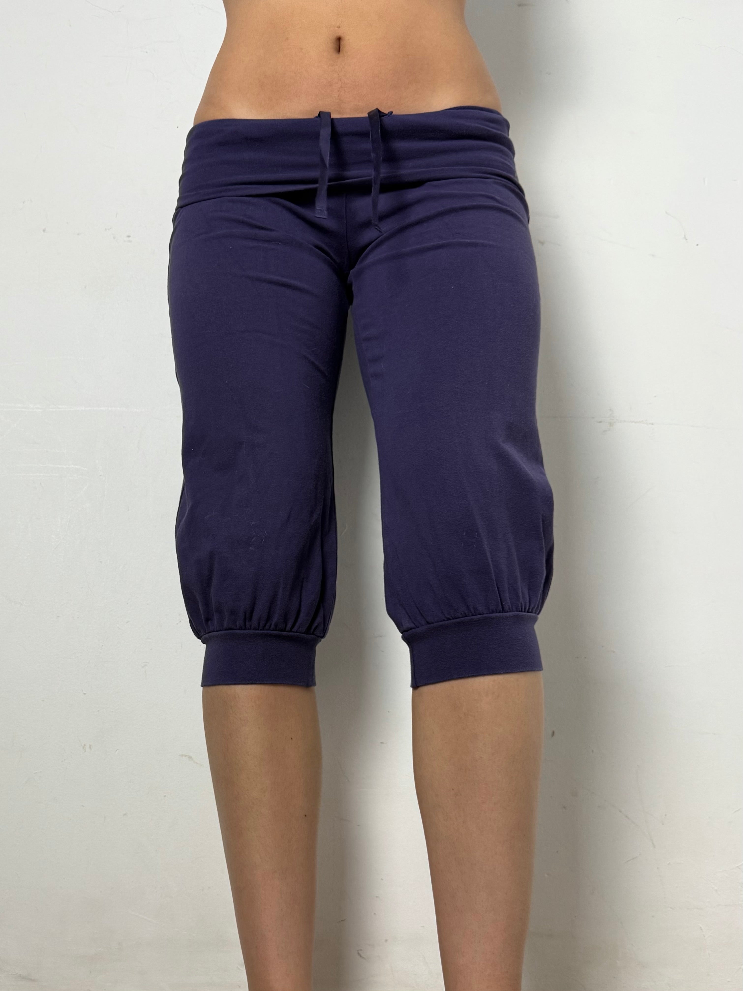 Pantacourt en coton violet (S)