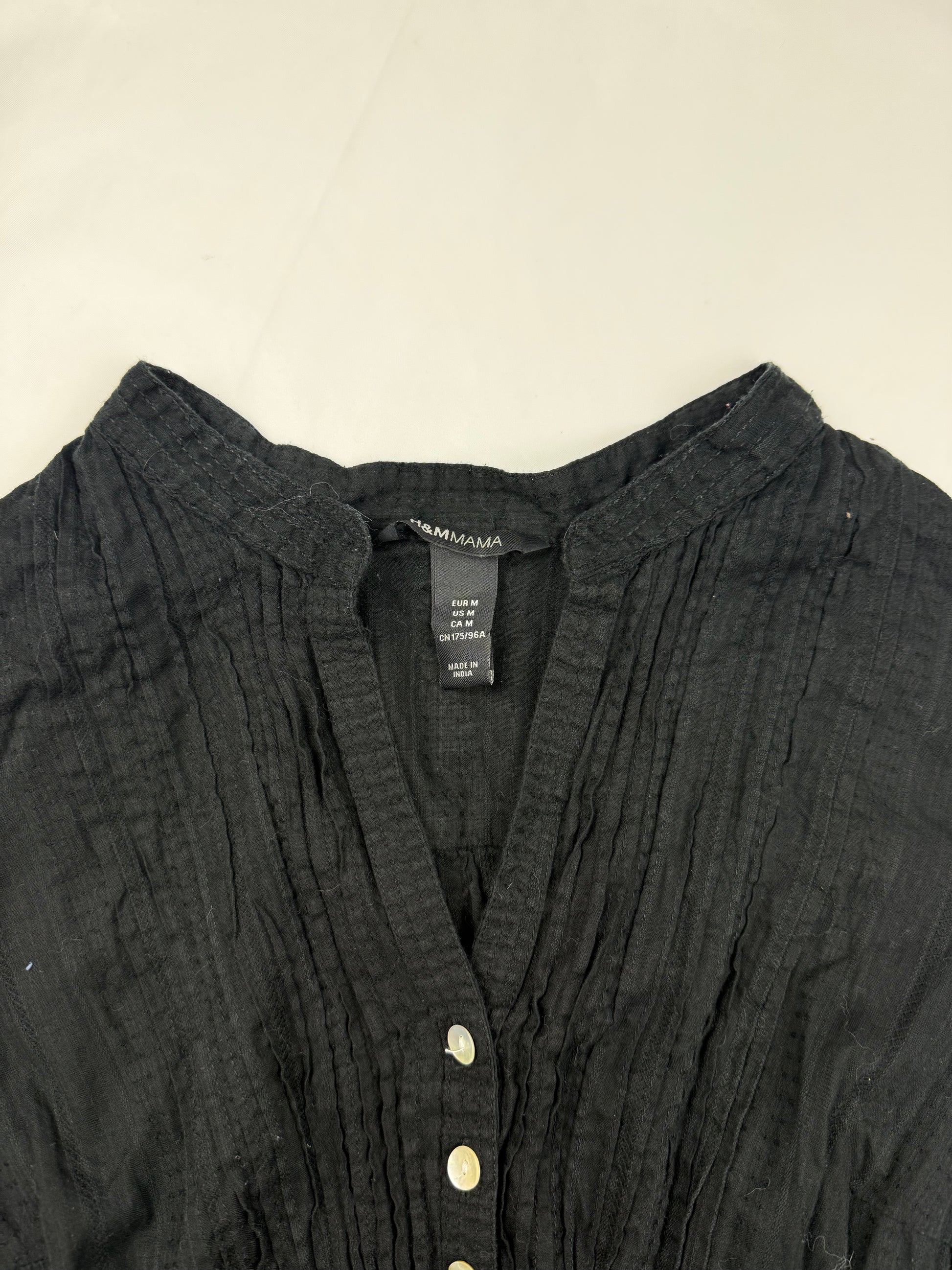 Black cotton  long sleeves shirt (S/M)