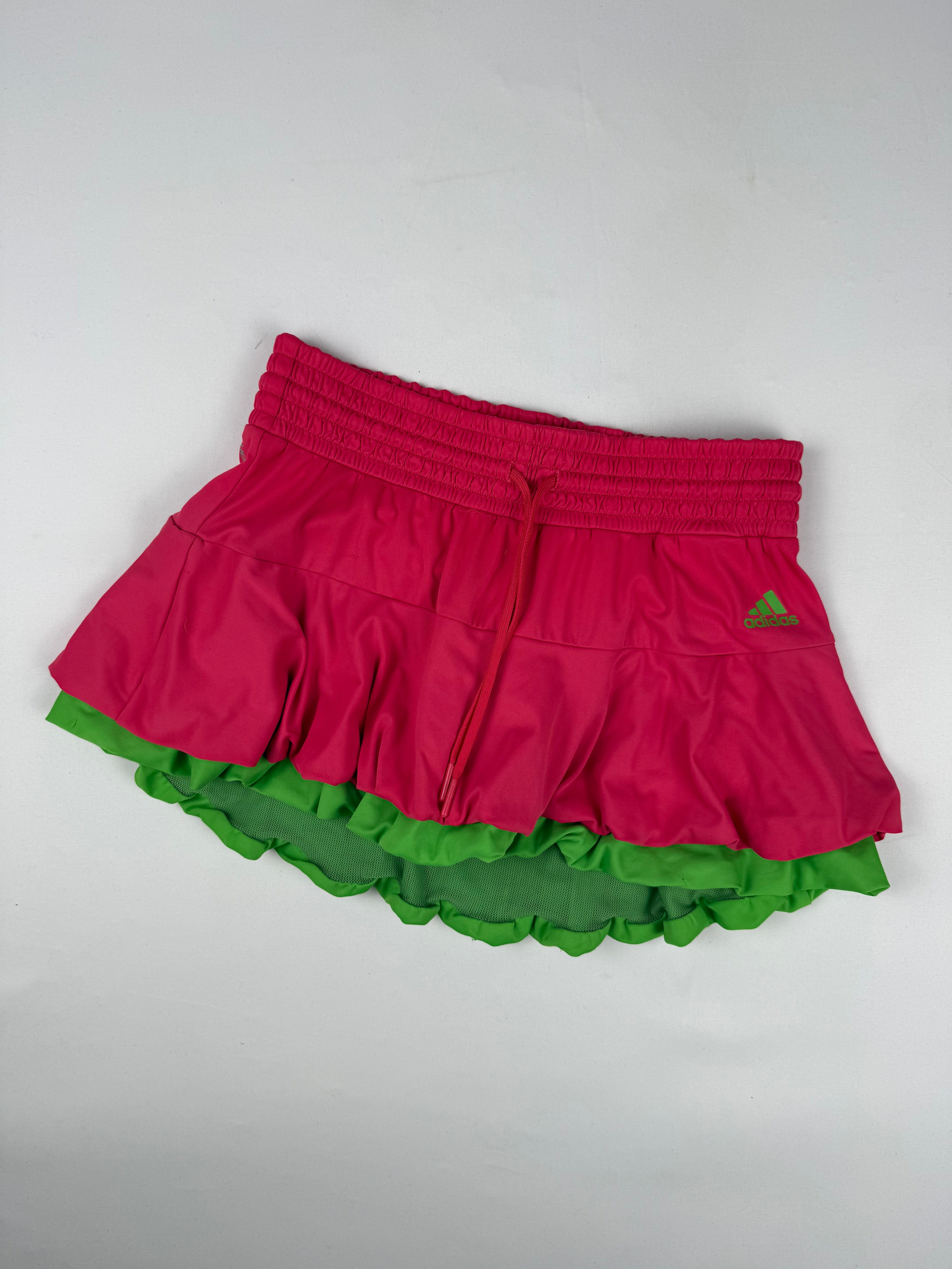 Jupe-short courte taille basse graphique orange (XS)