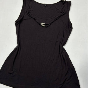 Brown pearls tank top (L)