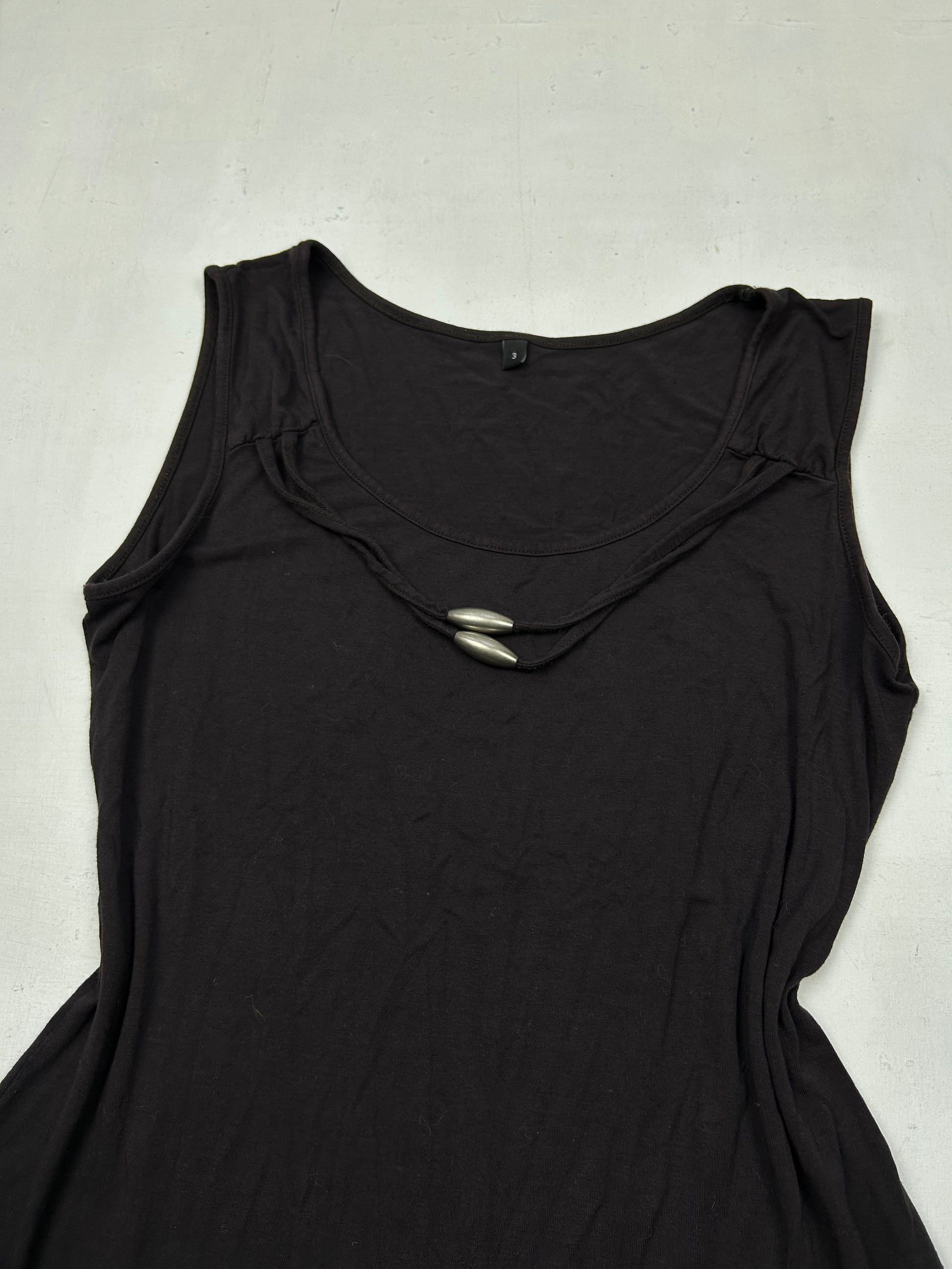 Brown pearls tank top (L)