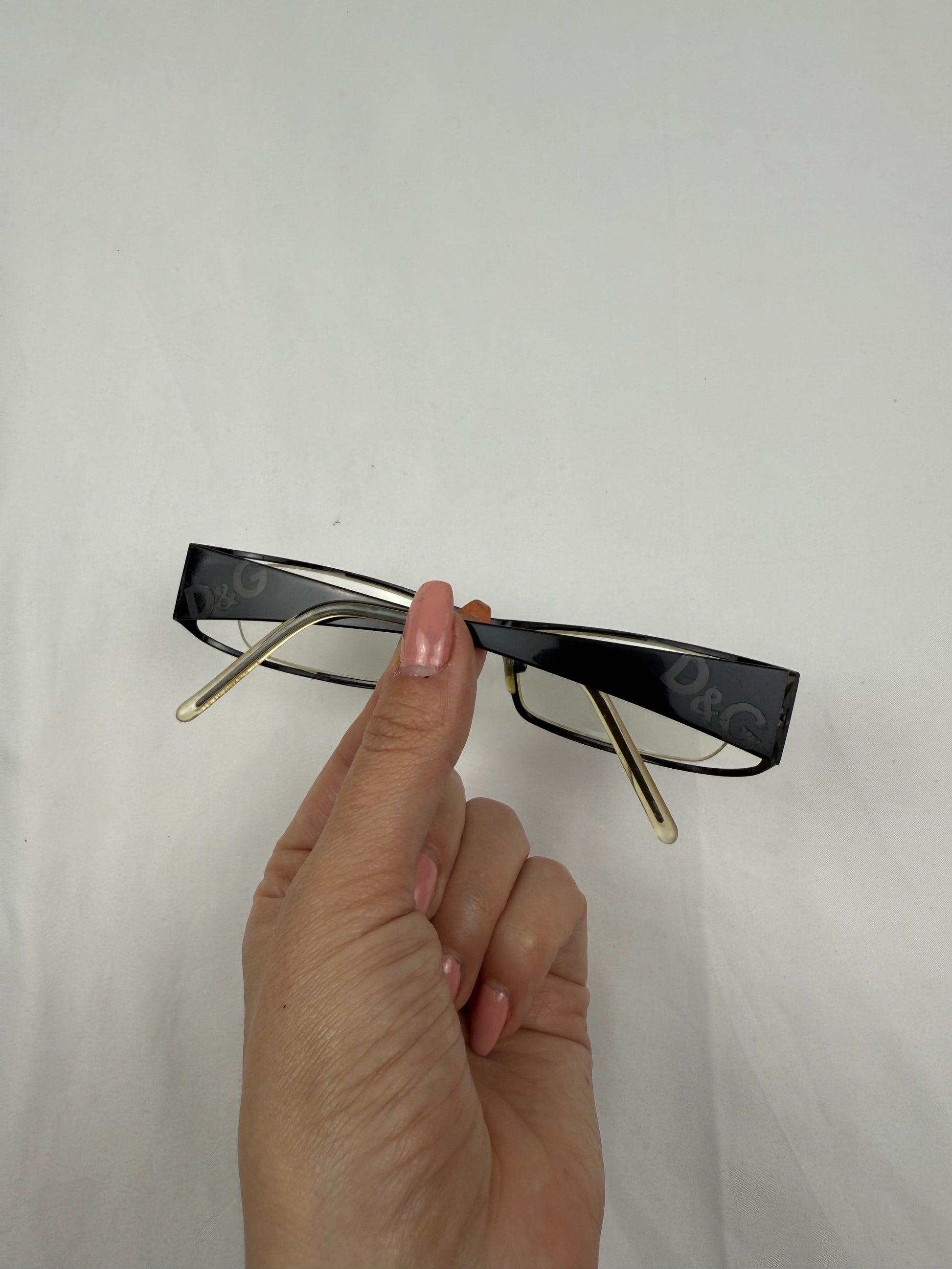 Black 2000s logo office glasses (with prescription)