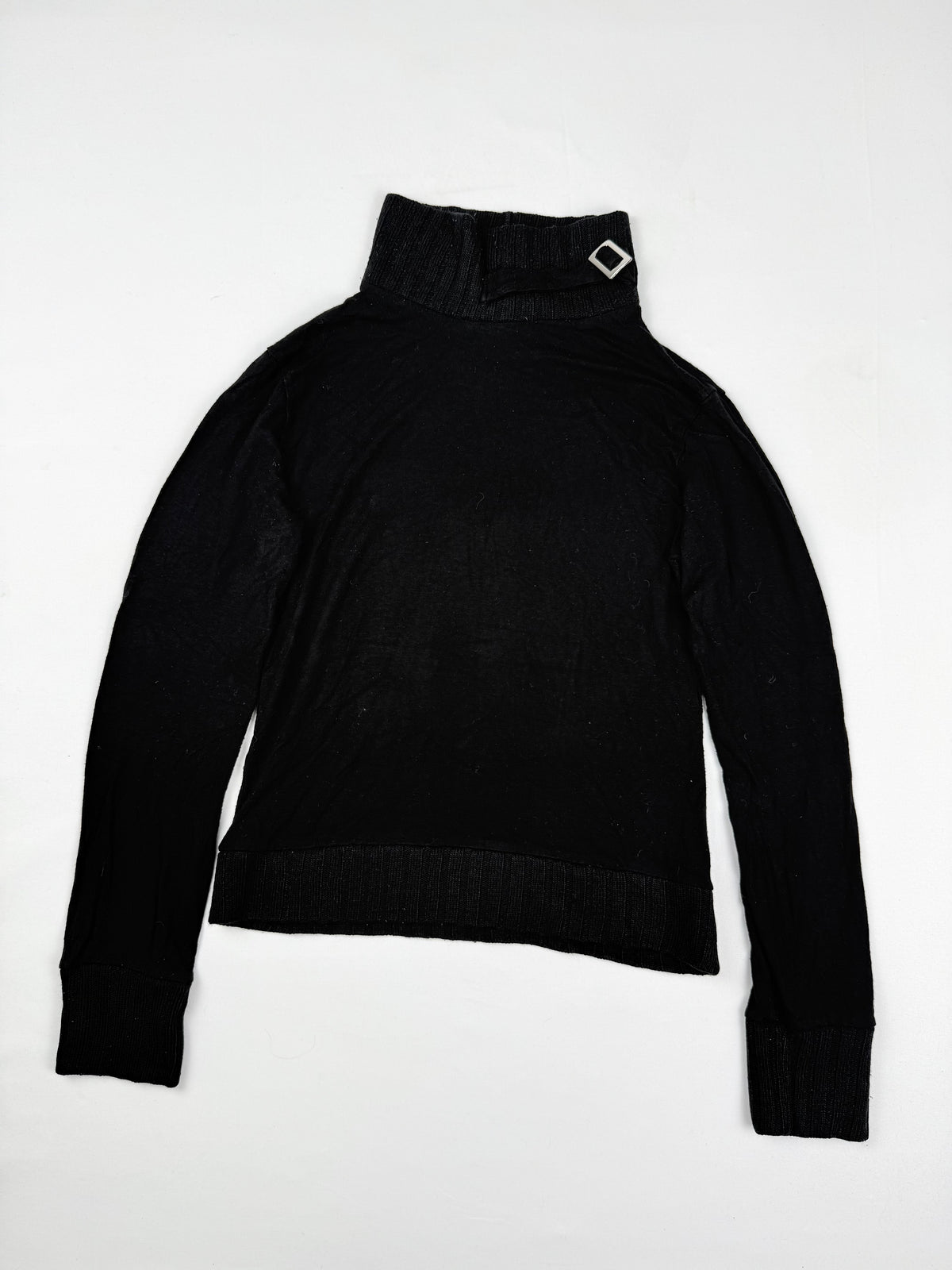 Black high neck long sleeves top (S)