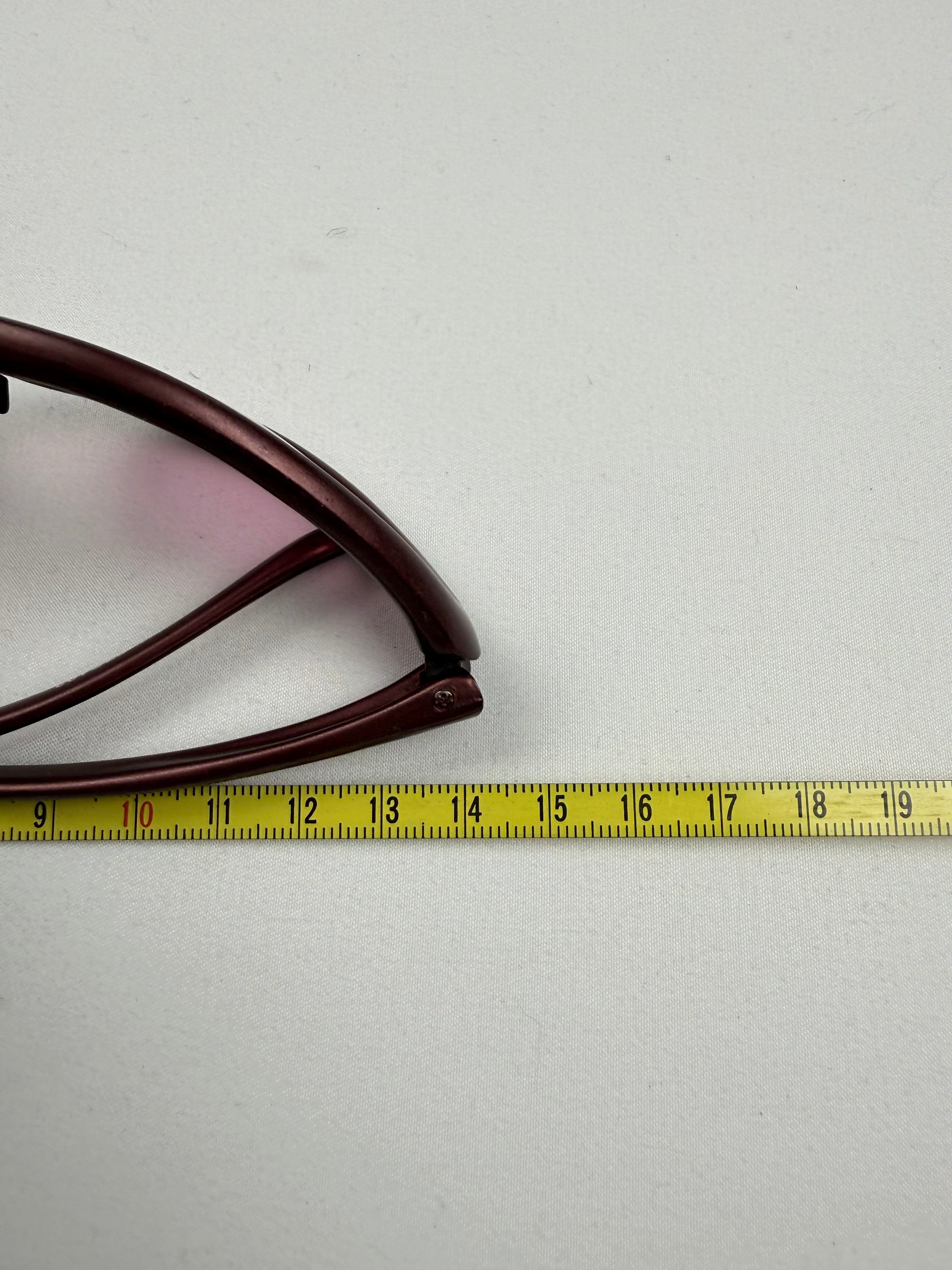 Lunettes de soleil à strass marron et doré