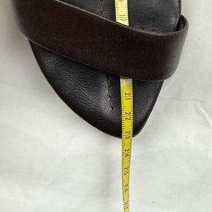 Brown real leather wedge heels (36)