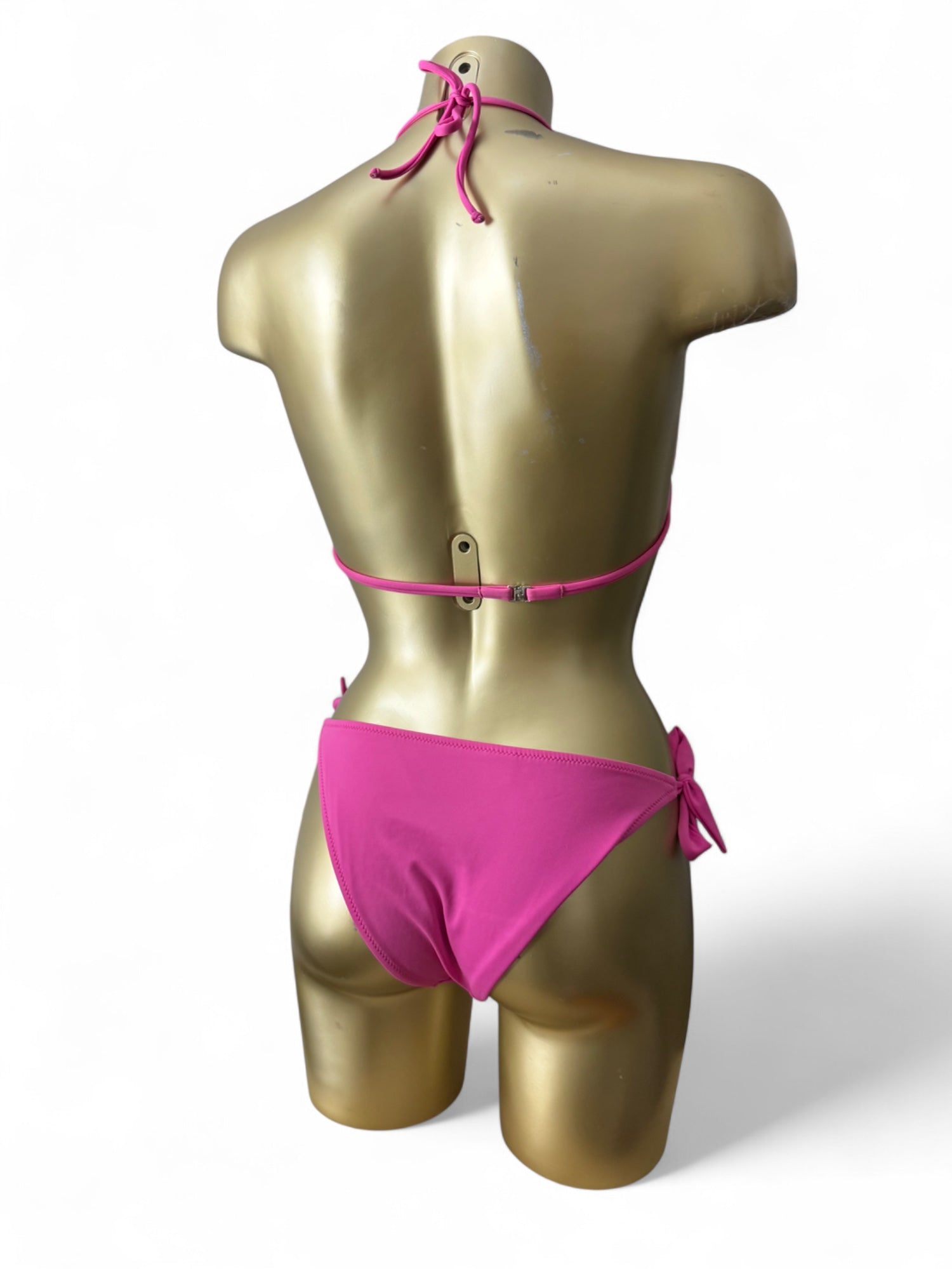 Pink sequins low waisted bikini set (S)