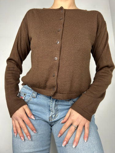 Brown cardigan jumper (L)
