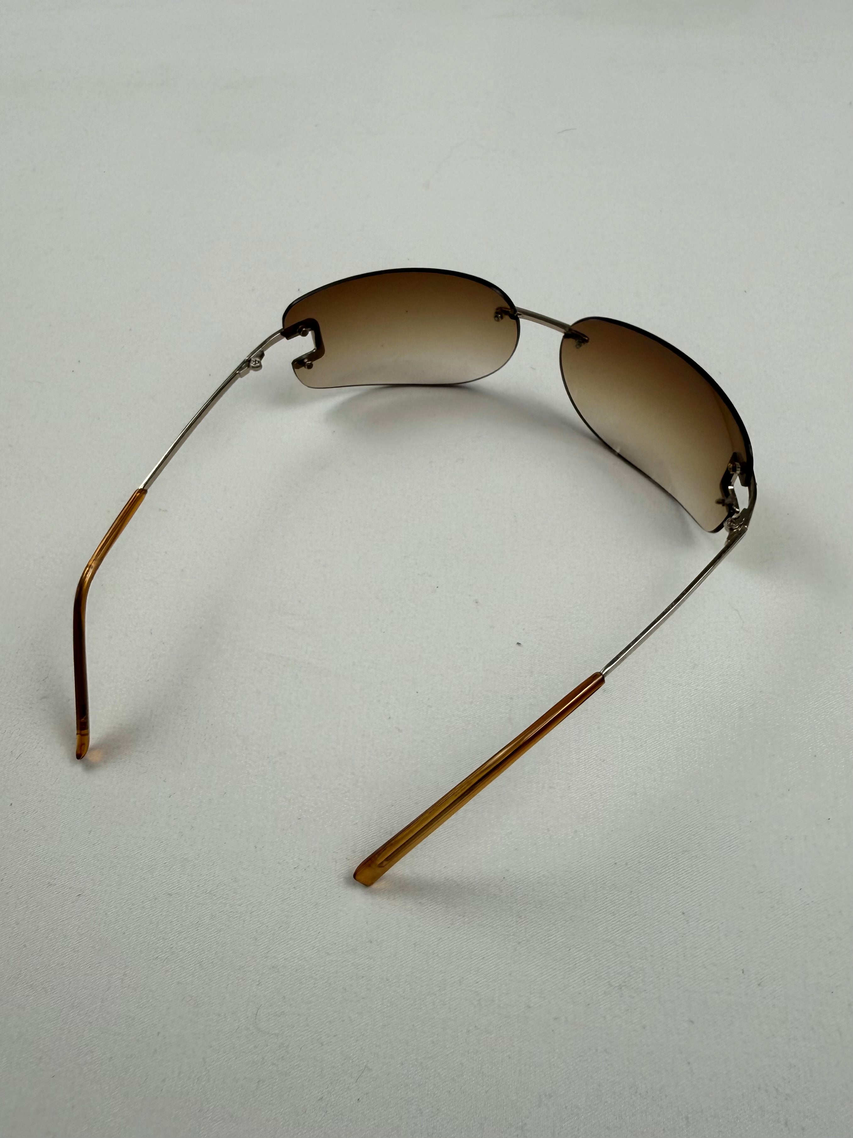 Brown & gold rhinestones sunglasses