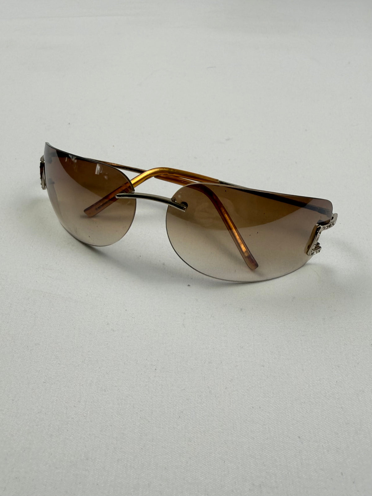 Brown & gold rhinestones sunglasses
