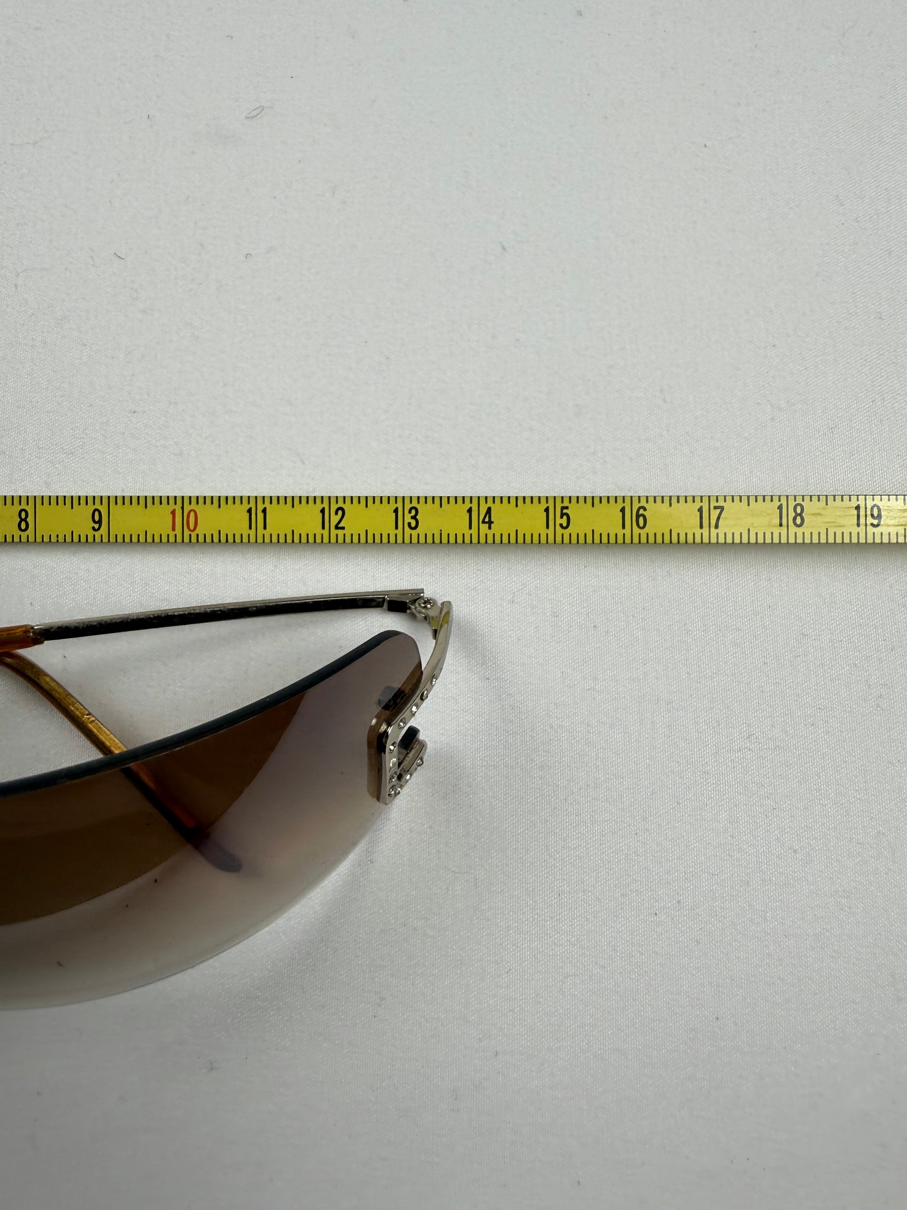 Brown & gold rhinestones sunglasses