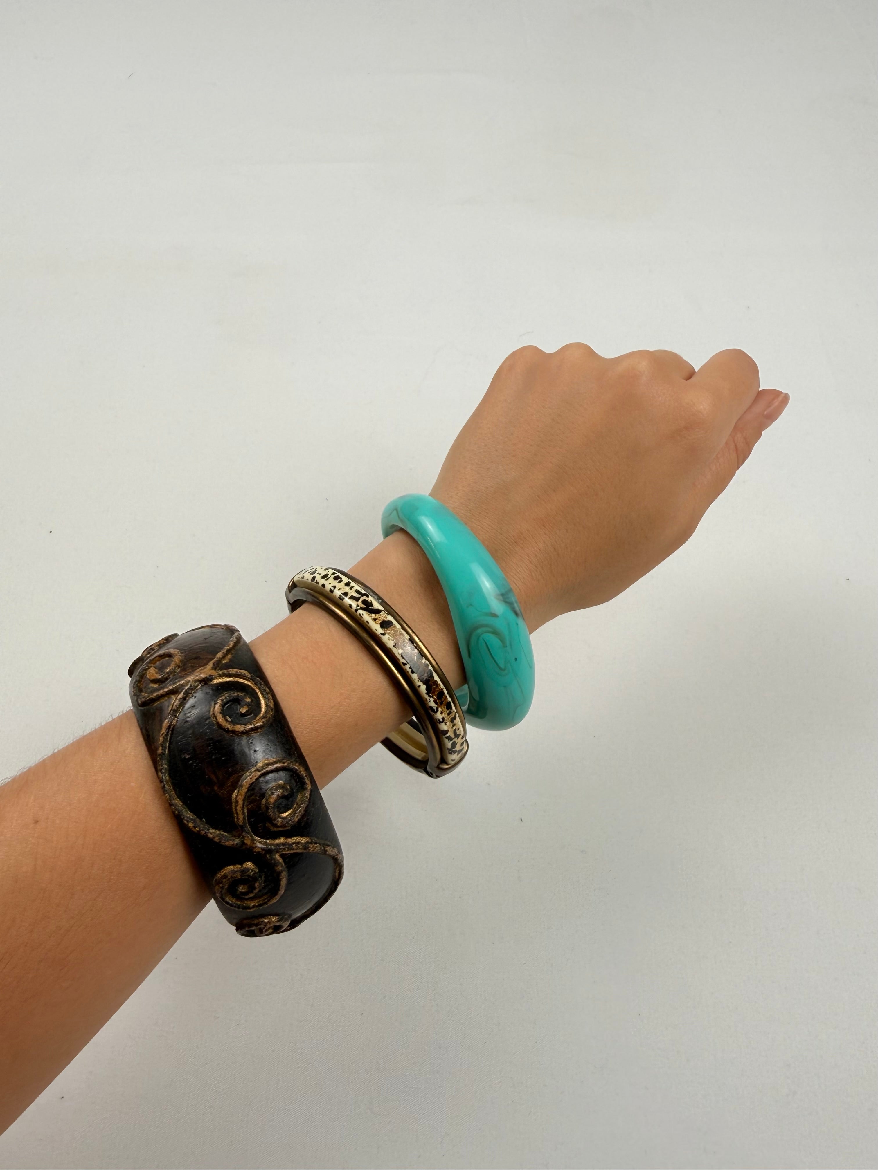 Blue bangle bracelet