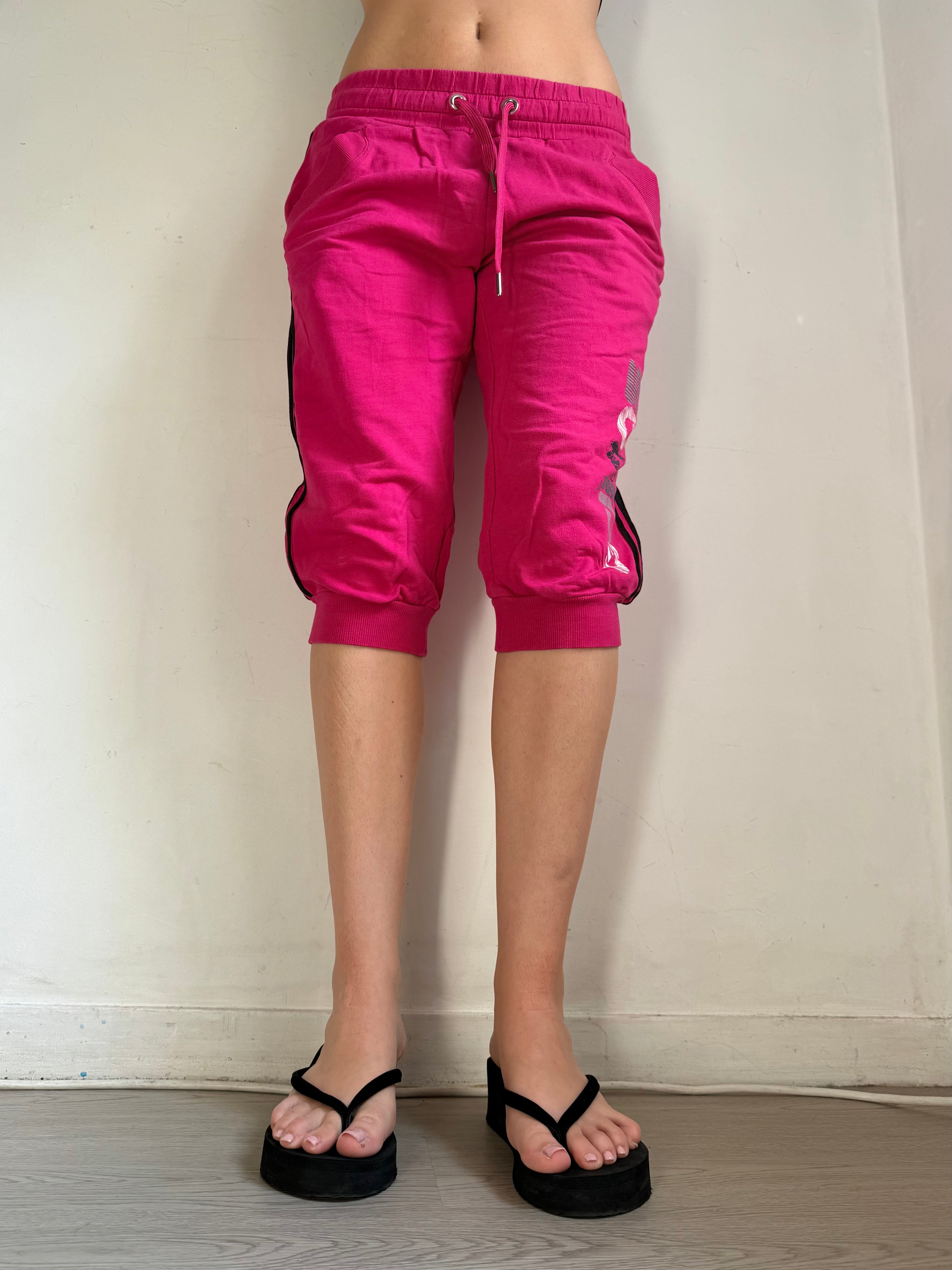 Pink activewear cotton capri pants (XL)