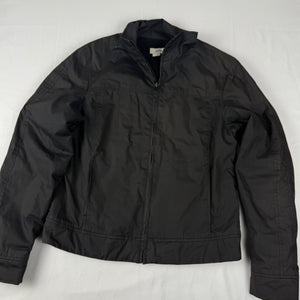 Black zip up lightweight puffer biker jacket (M/L)