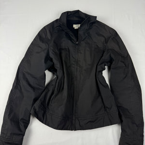 Black zip up lightweight puffer biker jacket (M/L)