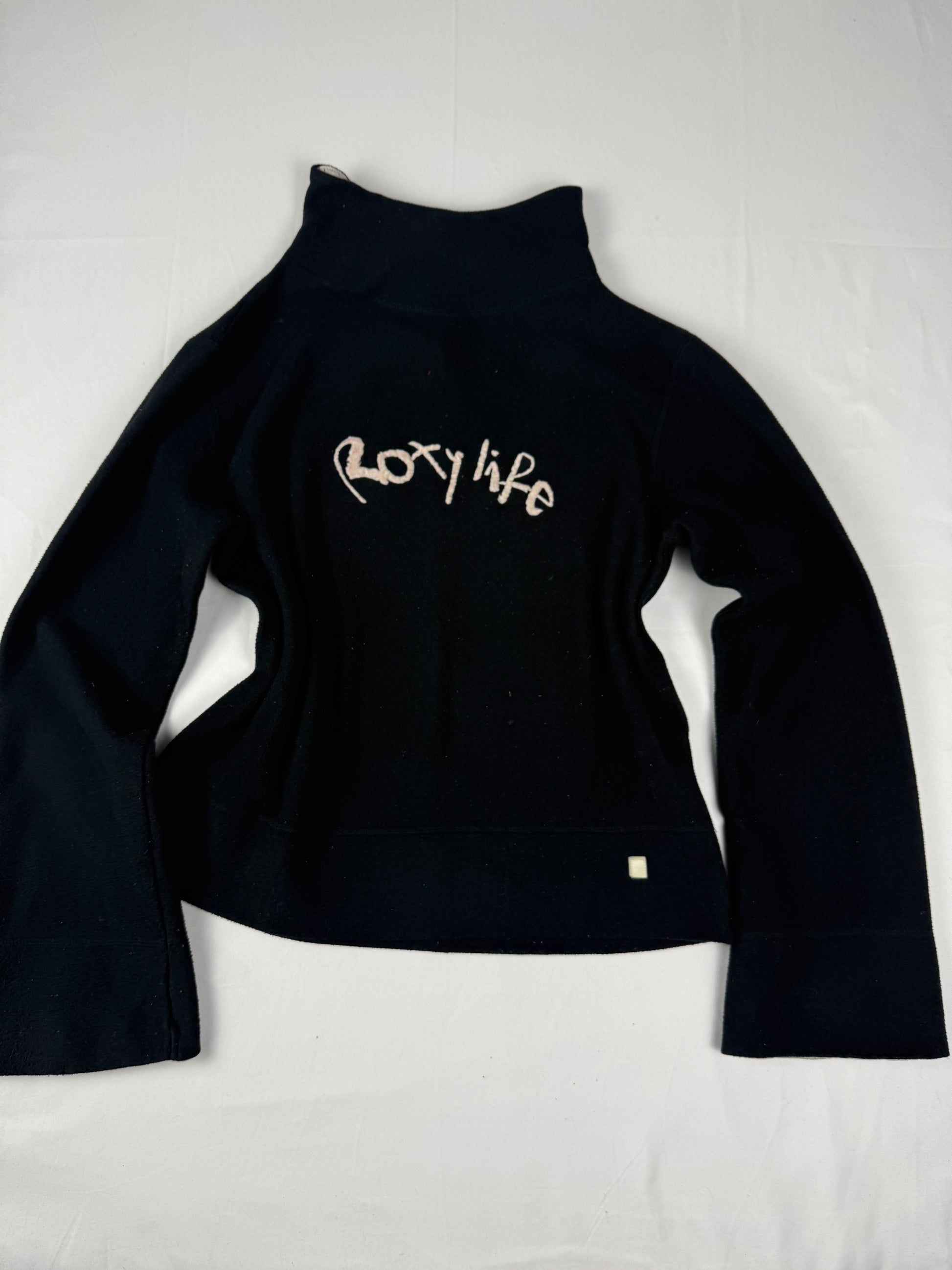 Black high neck fleece jumper (S/M)