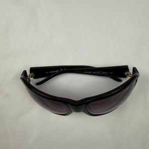 Black 2000s rhinestones logo sunglasses