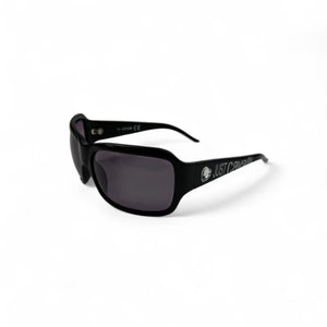 Black 2000s rhinestones logo sunglasses