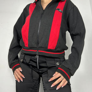 Black & red zip up sweatshirt jacket  (M/L)