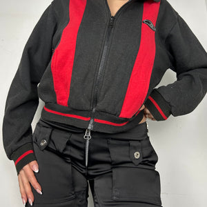 Black & red zip up sweatshirt jacket  (M/L)