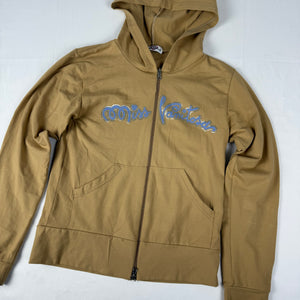 Beige logo zip up hoodie (M/L)