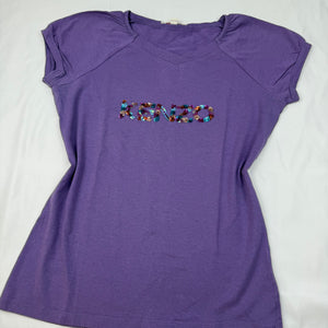 Purple logo tee (S/M)