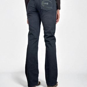 Grey denim low rise bootcut pants (S/M)