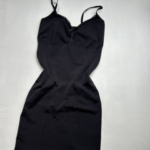 Black shape stretchy underwear mini dress (S)
