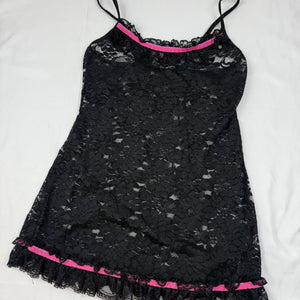 Black lace babydoll dress (S)