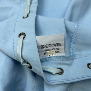 Baby blue bow asymmetric one shoulder  top (L)