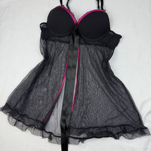 Black lace babydoll dress (S)