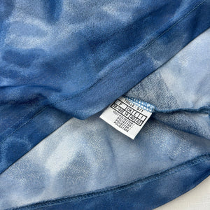 Blue mesh see trough tee (M/L)