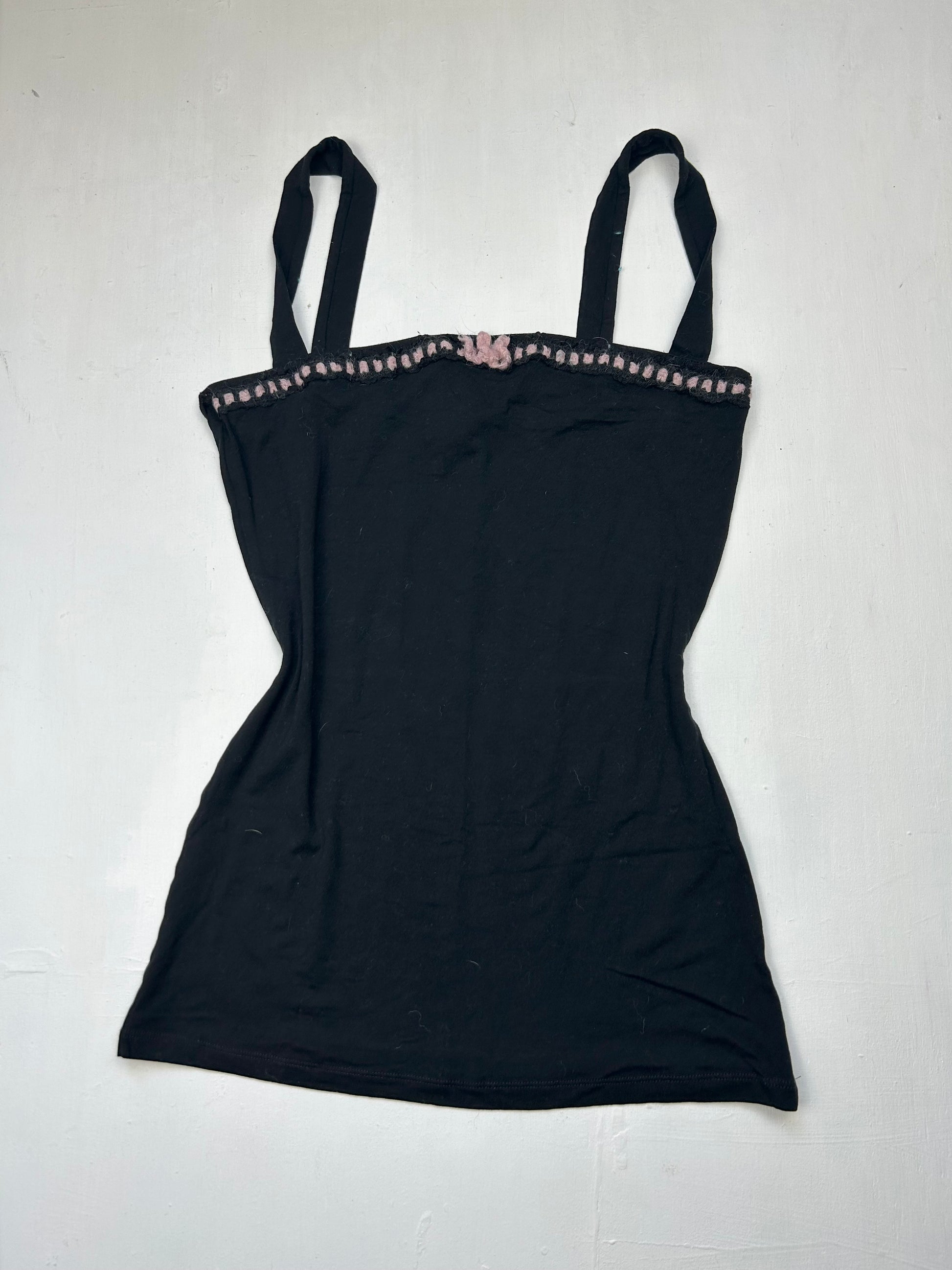 Black bow cami top (M)