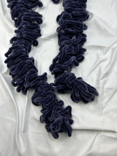 Navy fluffy scarf