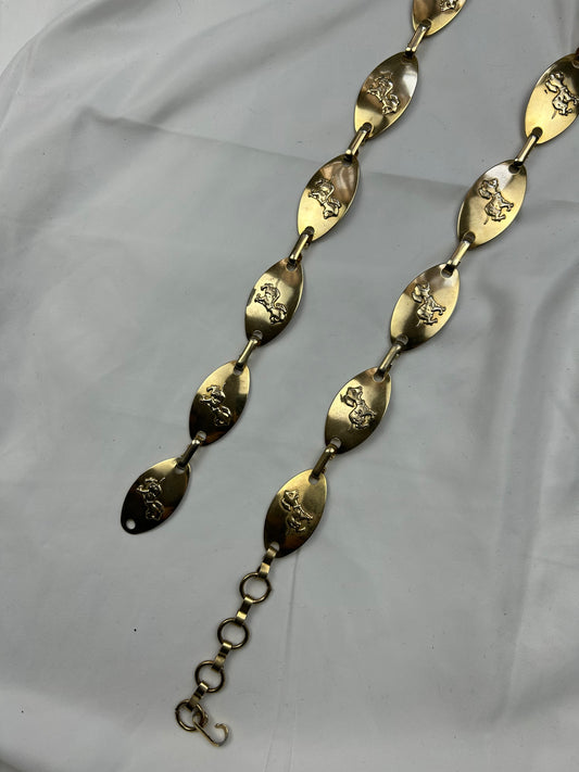 Silver & gold jewelry belt