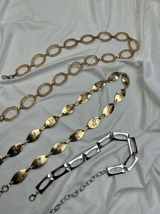 Silver & gold jewelry belt