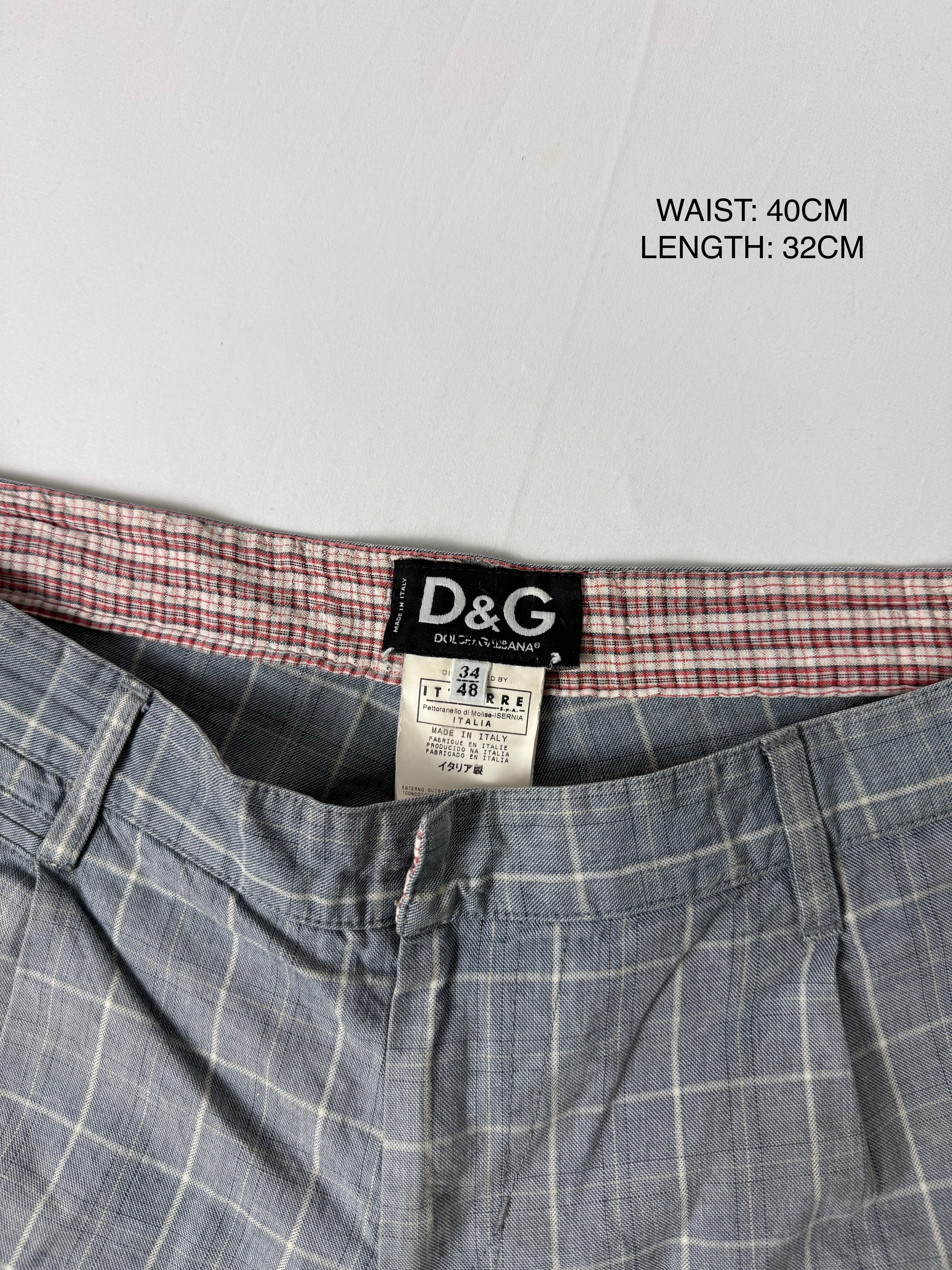 Grey check print low rise mini short (M/L)