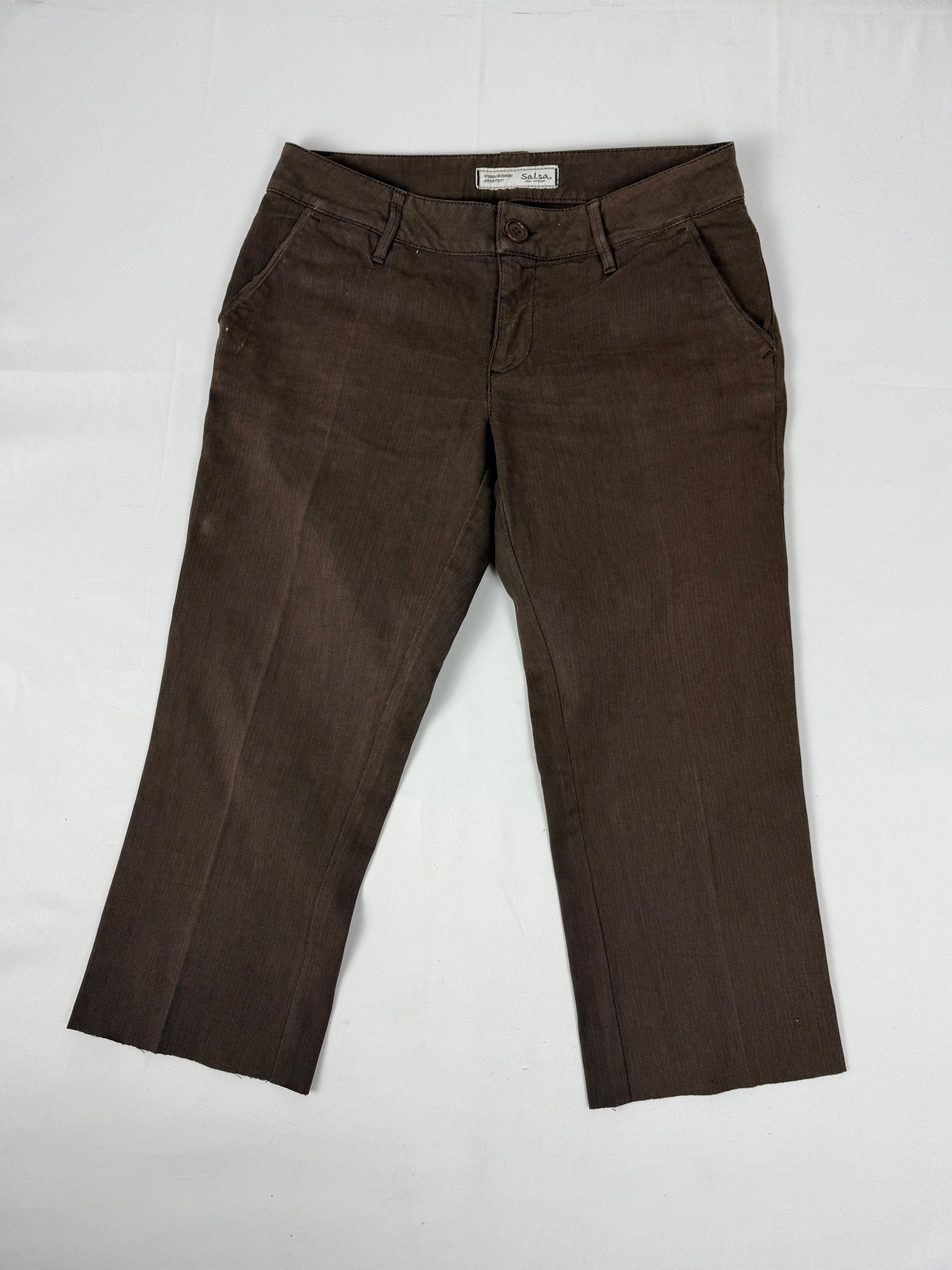 Brown low rise capri pants (S/M)