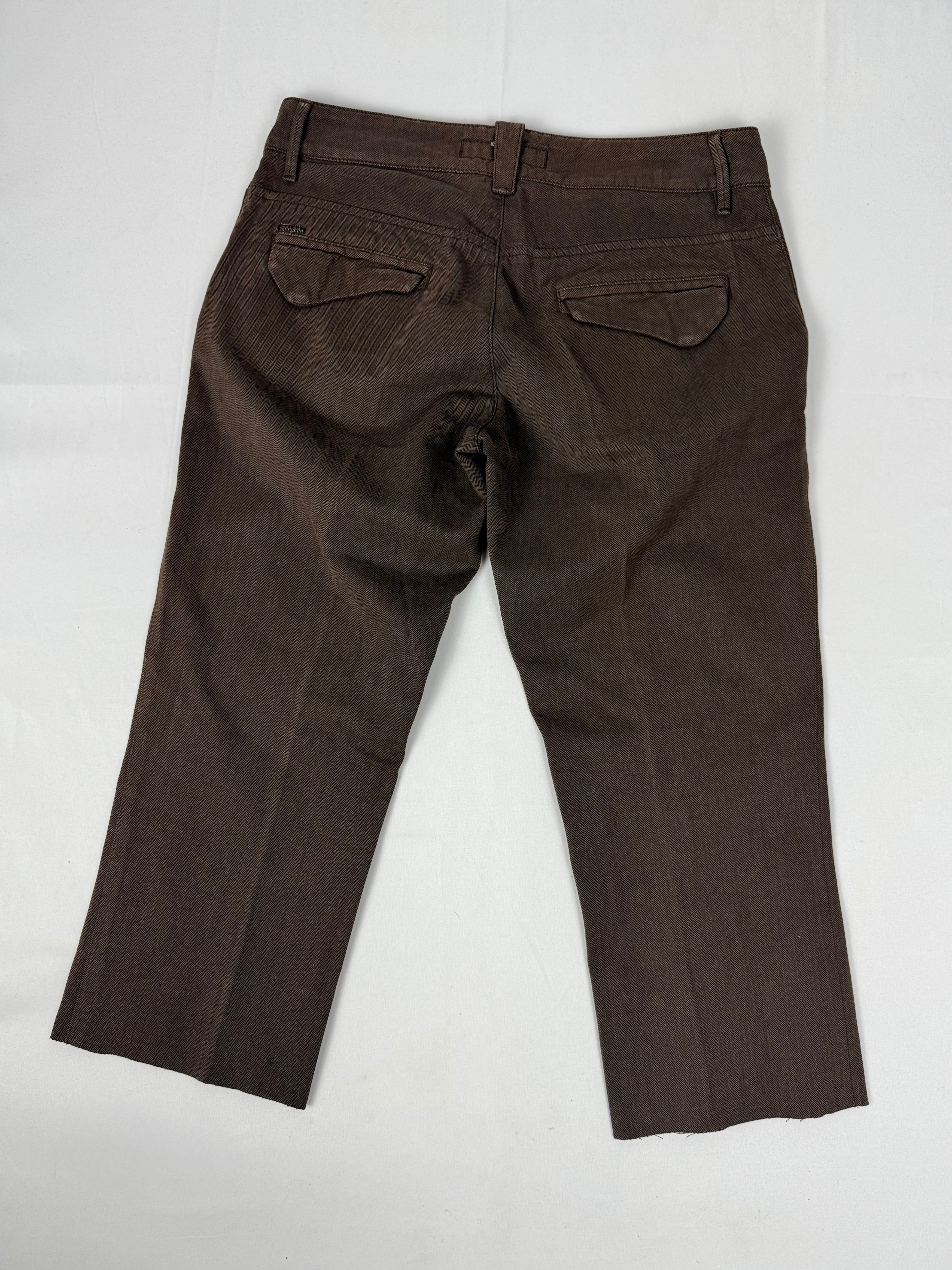 Brown low rise capri pants (S/M)