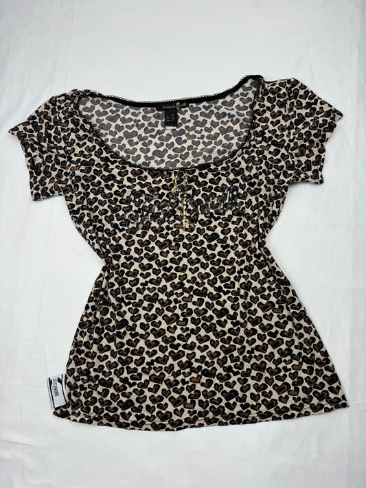 Panther print lycra tee (S/M)